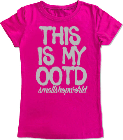 OOTD Fitted Tee, Hot Pink- ( Infant, Toddler, Youth)