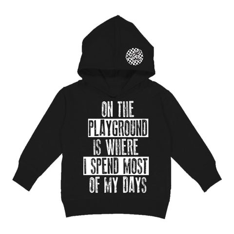 On The Playground  Hoodie, Black (Toddler, Youth)