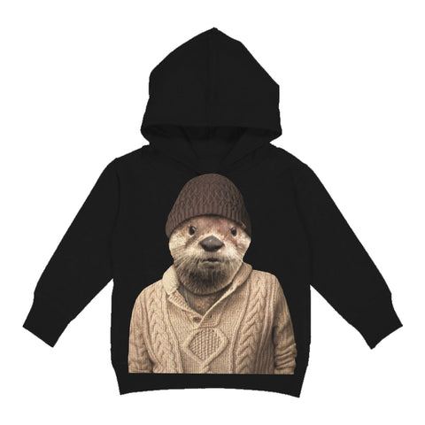 Otter Hoodie, Black (Toddler, Youth, Adult)