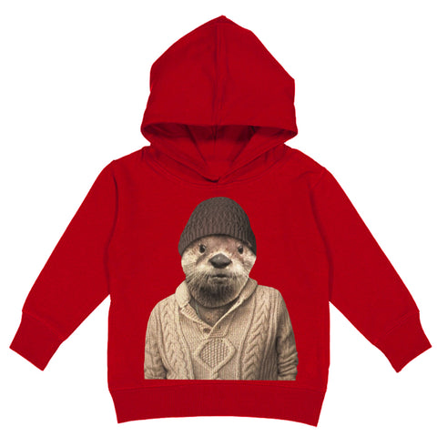 Otter Hoodie, Red (Toddler, Youth, Adult)