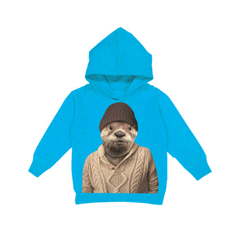 Otter Hoodie, Turq (Toddler, Youth, Adult)