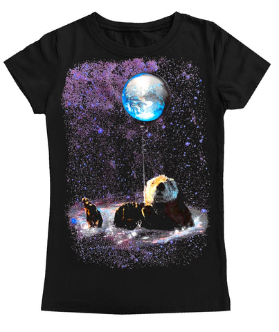 Otter Space GIRLS Fitted Tee, Black(Youth, Adult)