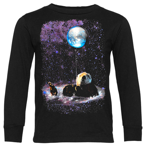 Otter Space LS Shirt, Black (Infant, Toddler, Adult)