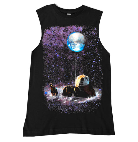 Otter Space Muscle Tank, Black (Infant, Toddler, Youth, Adult)