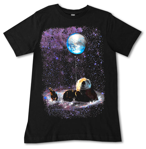 Otter Space Tee, Black (Infant, Toddler, Youth, Adult)