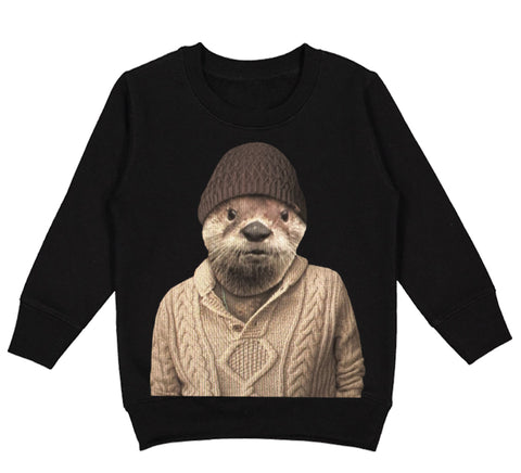 Otter Sweatshirt, Black (Toddler, Youth)