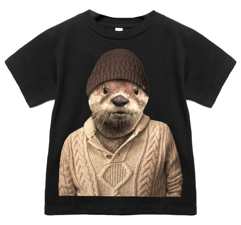 Otter Tee, Black (Infant, Toddler, Youth, Adult)