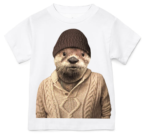 Otter Tee, White (Infant, Toddler, Youth, Adult)