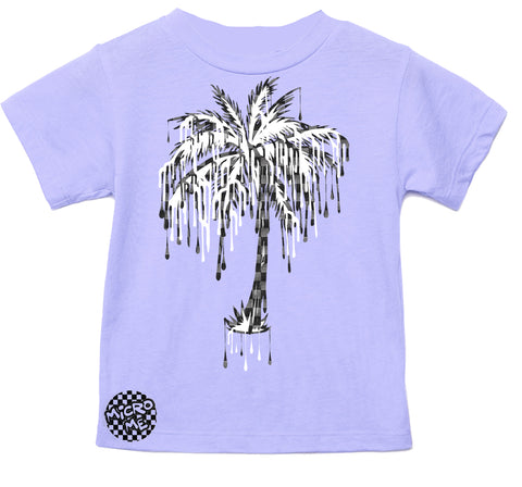 Denim Check Palm Tee, Lavender  (Infant, Toddler, Youth, Adult)