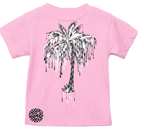 Denim Check Palm Tee, Lt. Pink (Infant, Toddler, Youth, Adult)