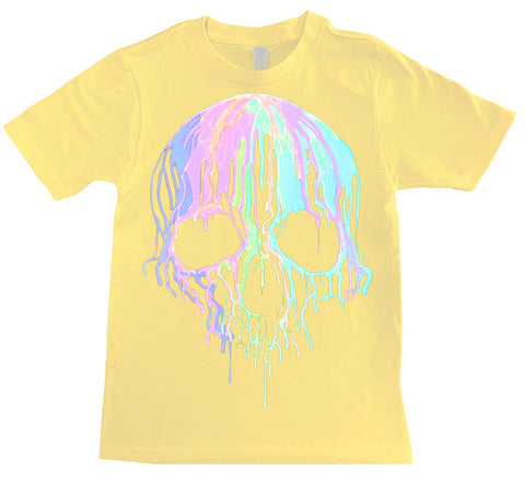 Pastel Drip Skull Tee,  Butter  (Infant, Toddler, Youth, Adult)