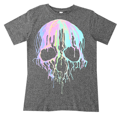 Pastel Drip Skull Tee,  Dk. Heather (Infant, Toddler, Youth, Adult)