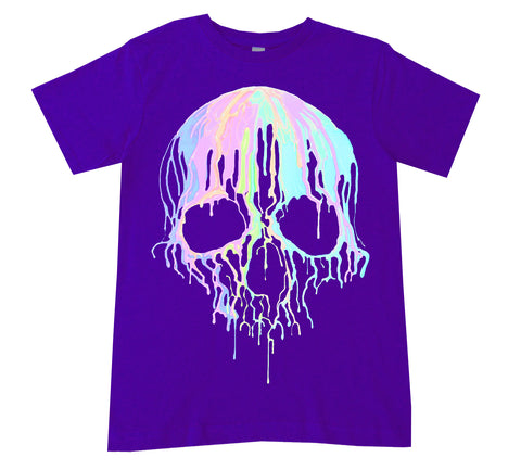 Pastel Drip Skull Tee, Purple  (Infant, Toddler, Youth, Adult)