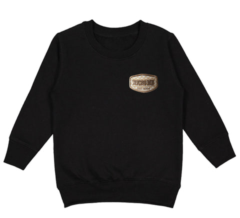 Neutral Patch Sweater, Black (Toddler, Youth, Adult)