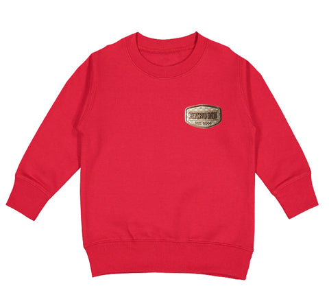 Neutral Patch Sweater, Red (Toddler, Youth, Adult)