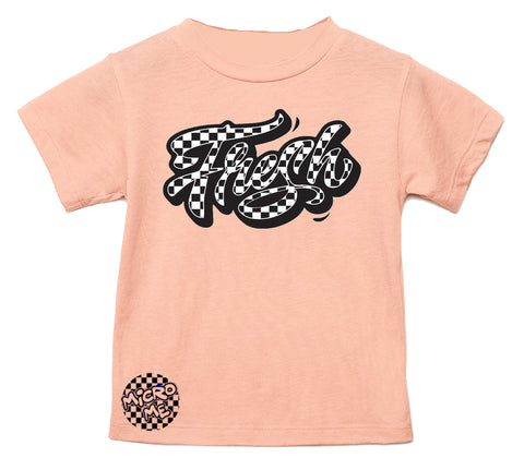 Fresh Checks Tee, Peach (Infant, Toddler, Youth, Adult)
