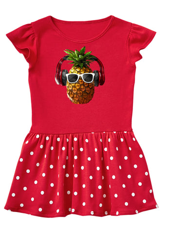 Pineapple Headphones Dress, Red Dot (Infant, Toddler)