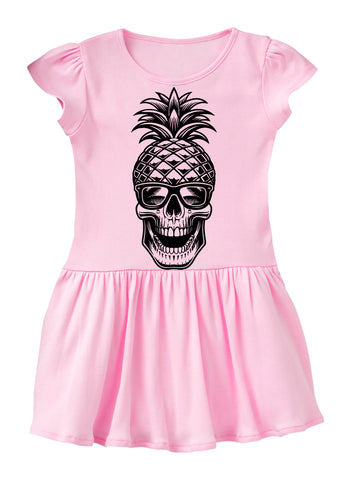 Pineapple Skull Dress, Lt. Pink (Toddler)