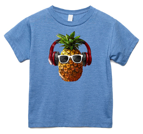 Pineapple Headphones Tee, Carolina Blue (Infant, Toddler, Youth, Adult)