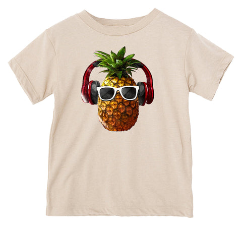 Pineapple Headphones Tee, Natural (Infant, Toddler, Youth, Adult)