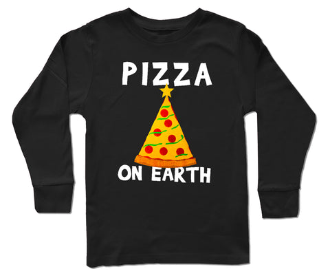 CHR-Pizza Long Sleeve Shirt, Black  (Infant, Toddler, Youth, Adult)