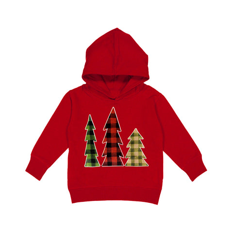 Plaid Trees  Hoodie, Red (Toddler, Youth, Adult)