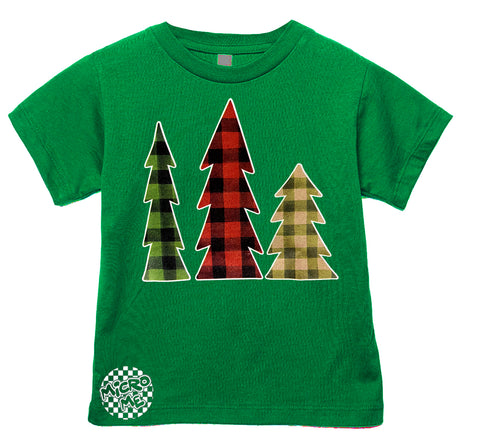 Plaid Trees Tee, Green (Infant, Toddler, Youth, Adult)