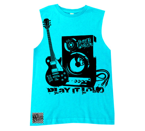 Play It Loud Muscle Tank, Tahiti (Infant, Toddler, Youth, Adult)