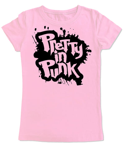 Pretty in Punk GIRLS Fitted Tee, Lt.  Pink (Youth, Adult)