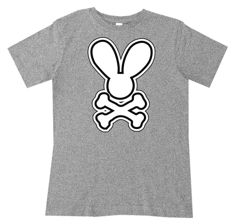 Punk Bunny Tee, Heather Grey  (Infant, Toddler, Youth, Adult)