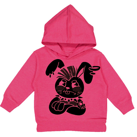 Punk Bunny Hoodie, Hot Pink (Toddler, Youth, Adult)