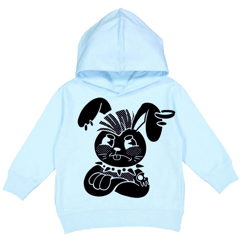 Punk Bunny Hoodie, Lt. Blue (Toddler, Youth, Adult)