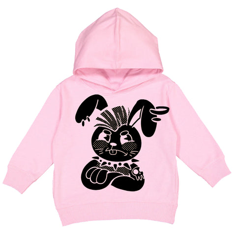 Punk Bunny Hoodie, Lt. Pink (Toddler, Youth, Adult)
