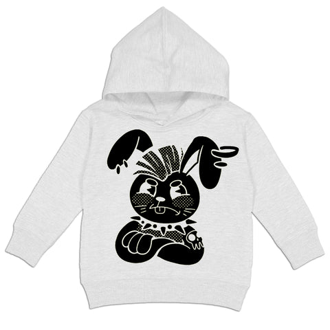 Punk Bunny Hoodie,White (Toddler, Youth, Adult)