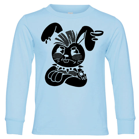 Punk Bunny  LS Shirt, Lt.Blue  (Infant, Toddler, Youth , Adult)