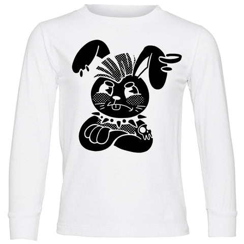 Punk Bunny  LS Shirt, White  (Infant, Toddler, Youth , Adult)