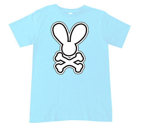 Punk Bunny Tee, Lt. Blue  (Infant, Toddler, Youth, Adult)