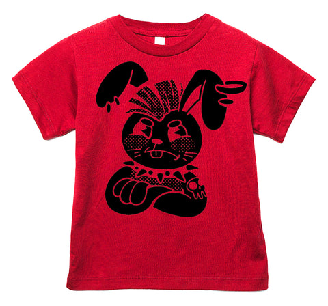 Punk Bunny Tee, Red (Infant, Toddler, Youth, Adult)