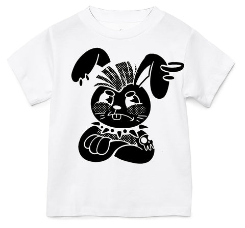 Punk Bunny Tee, White (Infant, Toddler, Youth, Adult)