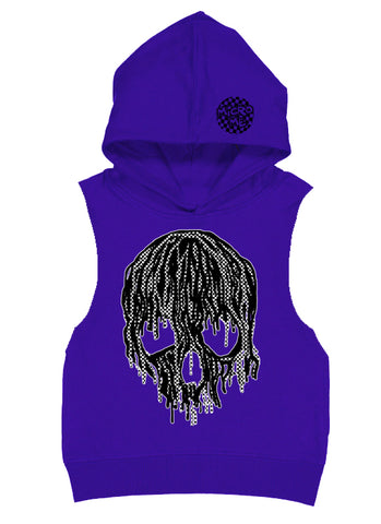 Checker Drip Fleece Muscle Tank, Purple (Toddler, Youth, Adult)
