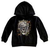 SP- Steampunk Skull Fleece Hoodie, Black (Infant, Toddler, Youth, Adult)