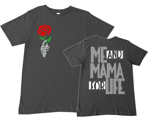Rose/Mama 4 Life  Shirt, Charcoal  (Infant, Toddler, Youth, Adult)