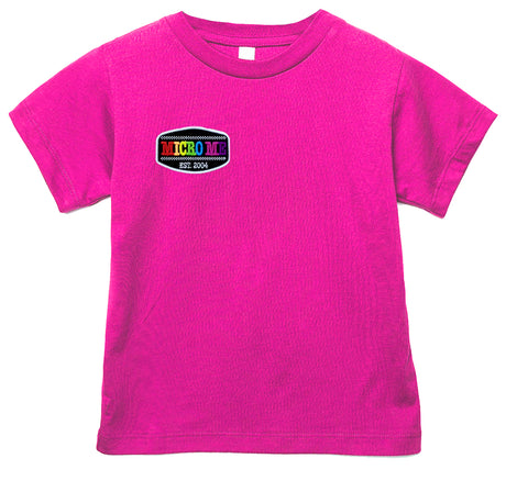Rainbow Patch Tee, Hot Pink (Infant, Toddler, Youth, Adult)