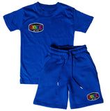 Rainbow Patch Short & Tee Set, Royal (Youth)