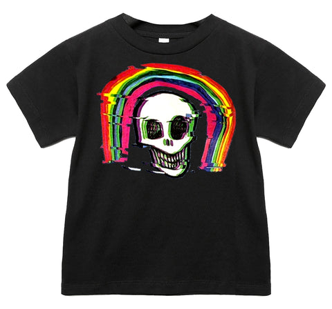 Rainbow Skull Tee,  Black (Infant, Toddler, Youth, Adult)