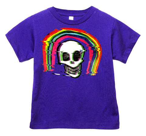 Rainbow Skull Tee, Purple (Infant, Toddler, Youth, Adult)