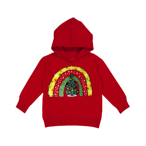 Rainbow Tree Hoodie, Red (Toddler, Youth, Adult)