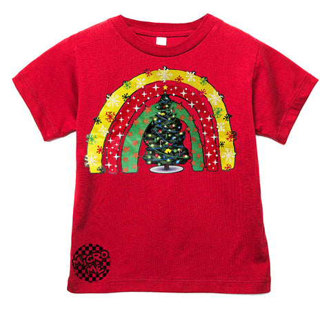 Rainbow Tree Tee, Red (Infant, Toddler, Youth, Adult)
