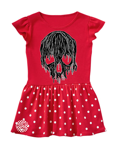Checker Drip Skull Dress, Red Dot (Infant, Toddler)