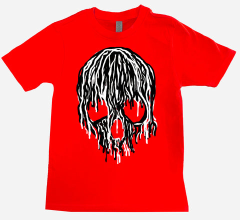 Signature Drip Skull Tee, Red  (Infant, Toddler, Youth, Adult)